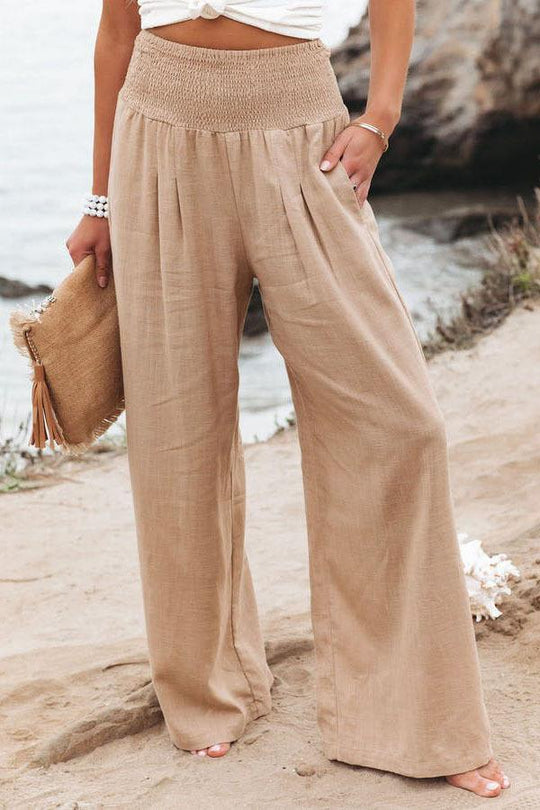 Damen weiter Sommerhose mit elastischem Bund R&B