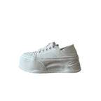 Damen Plateau-Sneaker aus hochwertigem Material mit atmungsaktiver Sohle