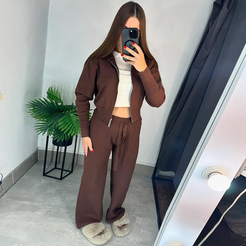 Damen Strick-Loungewear-Set R&B