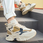 Damen trendige High-Top Sneakers mit rutschfester Sohle