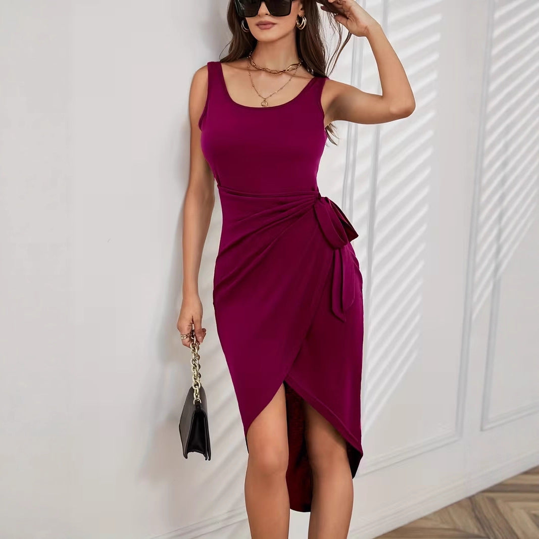 Damen Wickelkleid mit modernem Detail und figurbetonendem Schnitt R&B