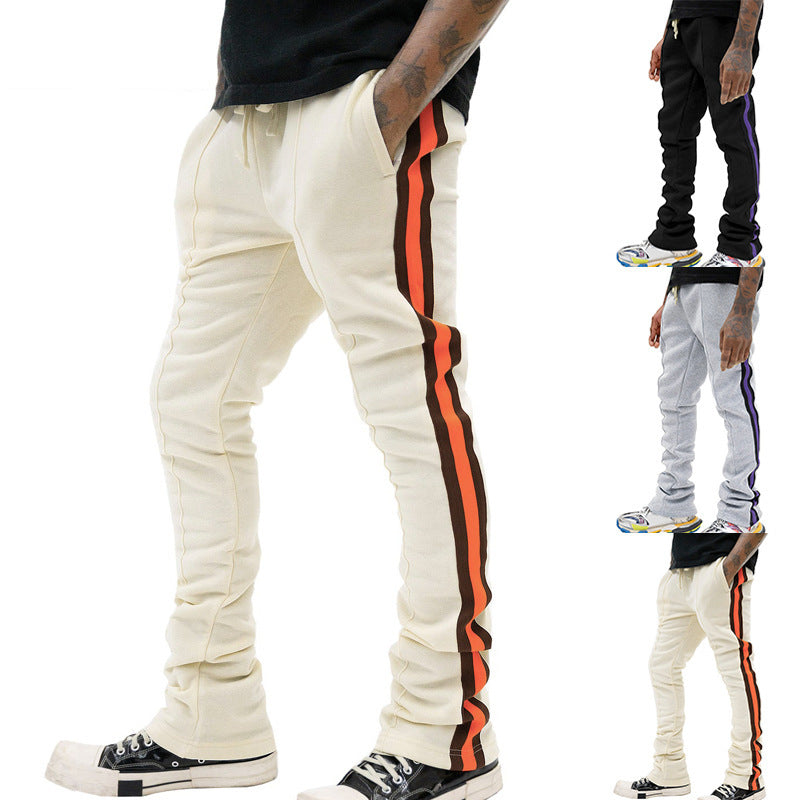 Herren modische Sweatpants mit verstellbarem Bund und kontrastierenden Seitenelementen R&B