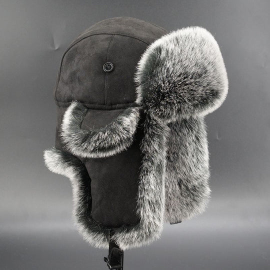 Damen Warme Kunstfellmütze mit Ohrenschutz R&B