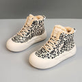 Damen Modische High-Top Sneakers mit kuscheligem Innenfutter und tierischem Muster R&B
