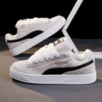 Damen modische Sneakers mit elastischen Schnürsenkeln und weichem Obermaterial