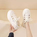 Damen Sportliche Sneakers mit elastischem Schnürsystem und gepolsterter Sohle R&B