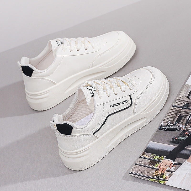 Damen Modische Sneakers mit dicker Laufsohle und atmungsaktiver Oberflächenstruktur R&B