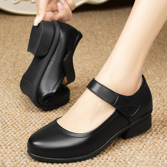 Damen Mary Jane Ballerinas mit verstellbarem Riemen und bequemem Fußbett R&B
