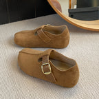 Damen bequeme Clogs mit verstellbarer Schnalle und weichem Obermaterial R&B