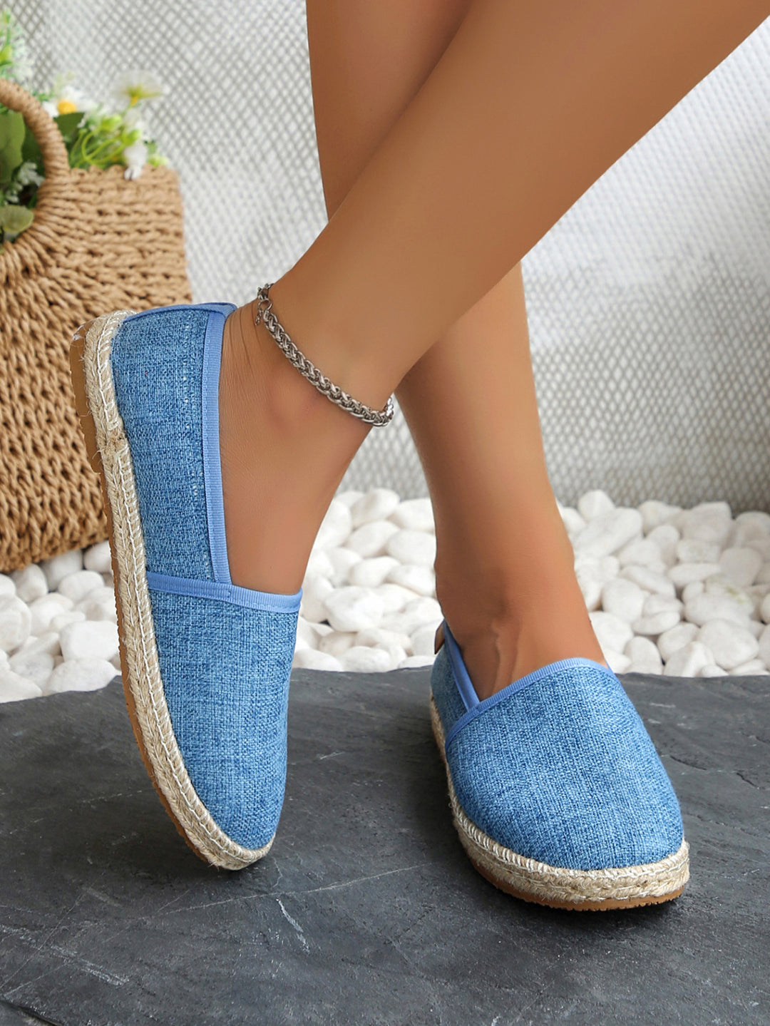 Damen Espadrilles mit elastischem Obermaterial und komfortabler Sohle R&B