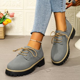 Damen Schnürschuhe mit robuster Laufsohle und modischem Obermaterial R&B