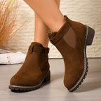 Schicke Stiefeletten mit Schnallenriemen und Blockabsatz R&B R&B