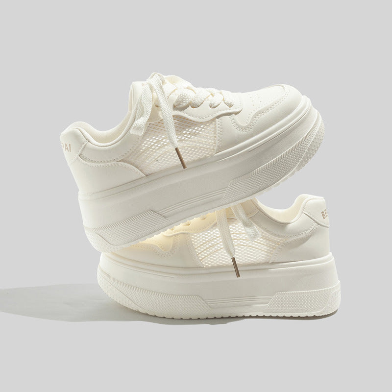 Damen Plattform Sneakers mit atmungsaktivem Mesh-Obermaterial und modischem Design R&B
