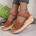 Damen Plateau Sandalen mit geflochtenem Riemen R&B