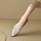 Damen Slingback-Pumps mit perforiertem Obermaterial und komfortablem Blockabsatz