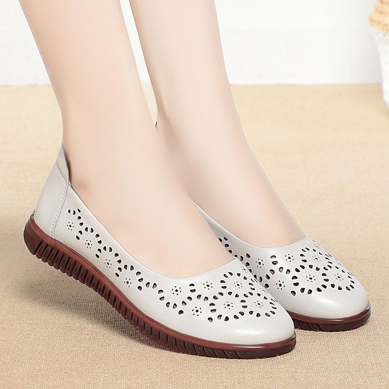 Damen Ballerinas mit atmungsaktiver Lochmusterung und flexiblem Sohlenkomfort R&B