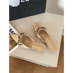 Damen spitze Slingback Mules mit zierlicher Schleifenverzierung R&B