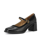 Damen Elegante Mary Jane Schuhe mit Blockabsatz und stilvollem Riemchen R&B