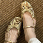 Damen Ballerinas mit stilvollem Streifenmuster und komfortabler Passform R&B