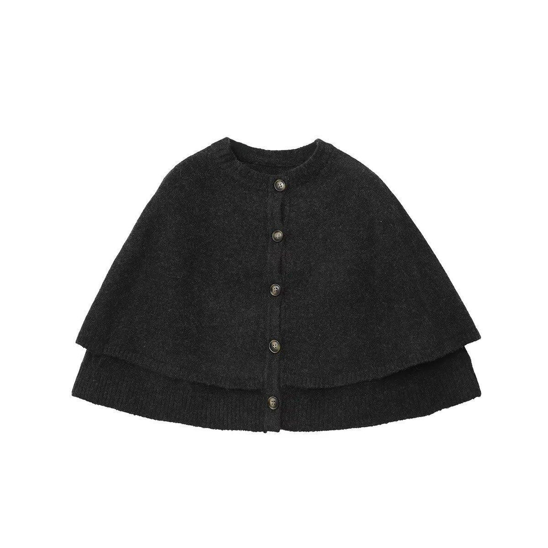 Damen modische Strickumhangjacke mit eleganten Knöpfen R&B