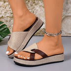 Damen bequeme Schlappen mit modischem Faltendesign