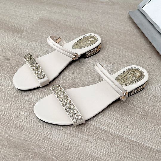 Damen glamouröse Sandalen mit funkelnden Schmuckakzenten R&B