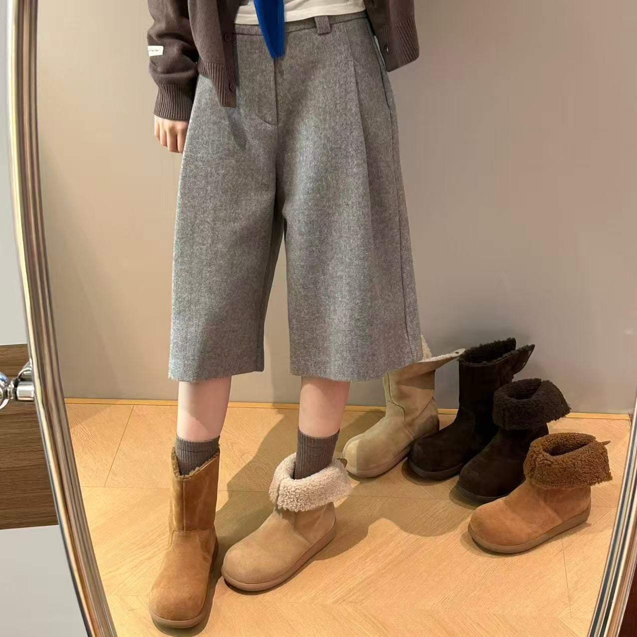 Damen Komfortable Winterboots mit kuscheligem Futter und rutschfester Sohle R&B