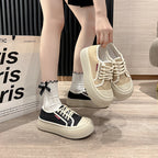 Damen lässige Slip-On Sneakers mit dicker Sohle R&B