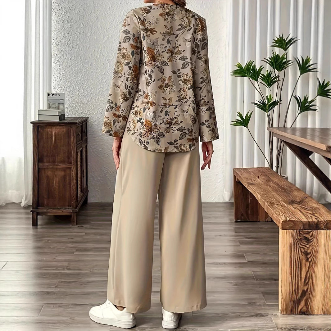 Damen Bluse mit floralem Design und lässiger Passform R&B