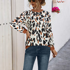 Damen Freizeitpullover mit modernem Leopardenmuster R&B