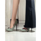 Damen elegante Ballerina-Pumps mit dekorativer Schleifenverzierung R&B