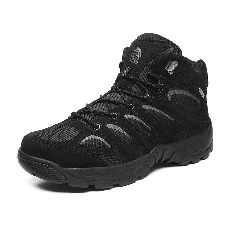 Herren hochgeschnittene Outdoor-Wanderschuhe mit rutschfester Sohle und atmungsaktivem Material R&B