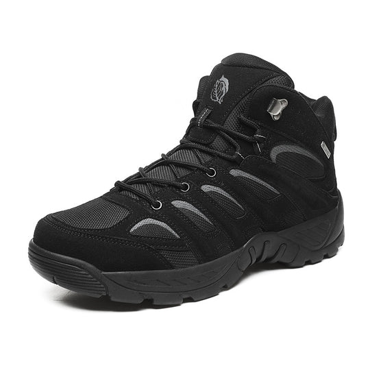 Herren hochgeschnittene Outdoor-Wanderschuhe mit rutschfester Sohle und atmungsaktivem Material R&B