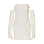 Damen Off-Shoulder Minikleid mit langen Ärmeln und elegantem Schnitt R&B