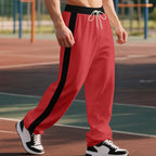 Herren lässige Sporthose mit elastischem Bund und Seitentaschen R&B
