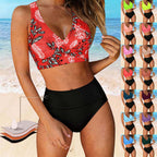 Damen Zweiteiliger Badeanzug mit floralem Design R&B