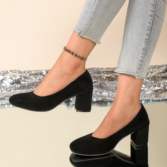 Damen Elegante und bequeme Pumps mit Blockabsatz R&B