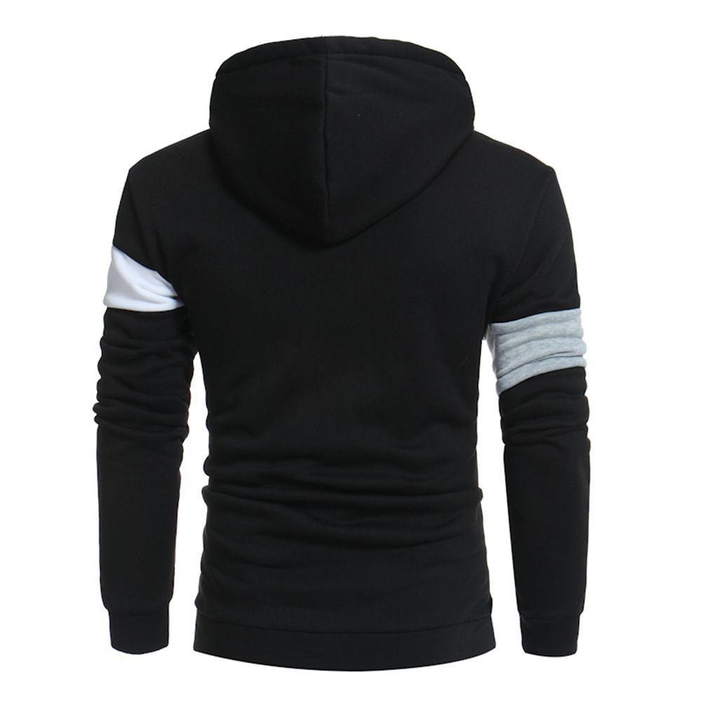 Herren sportlicher Kapuzenpullover mit Farbblockdesign R&B