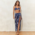 Damen Bikini-Set mit hoch geschnittenem Slip und transparentem Überrock R&B