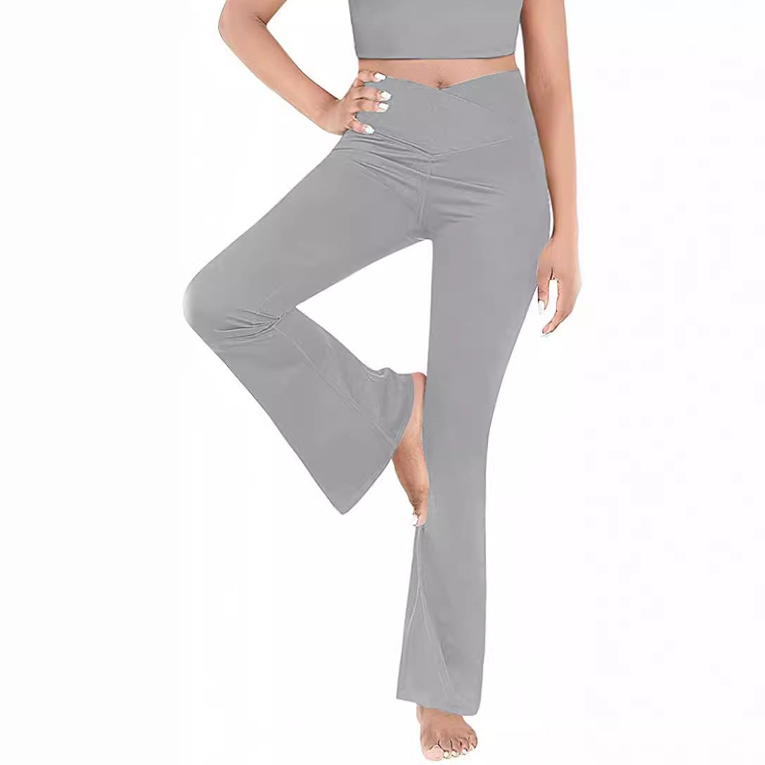 Damen lässige Bootcut-Leggings mit hohem Bund und atmungsaktivem Material R&B