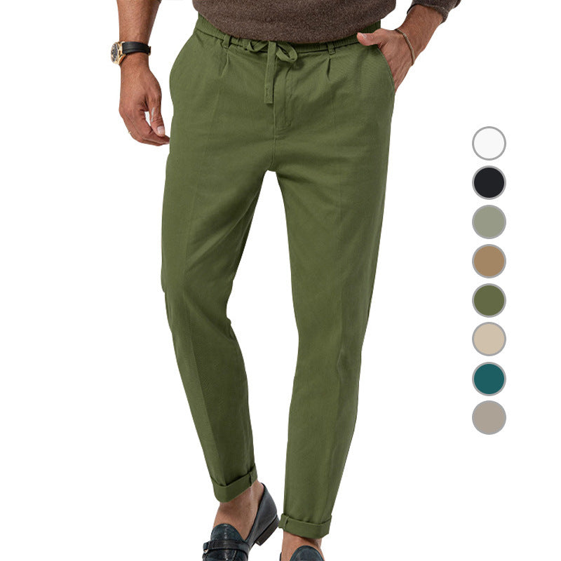 Herren Bequeme Chino-Hose mit elastischem Bund und stylischem Kordelzug R&B