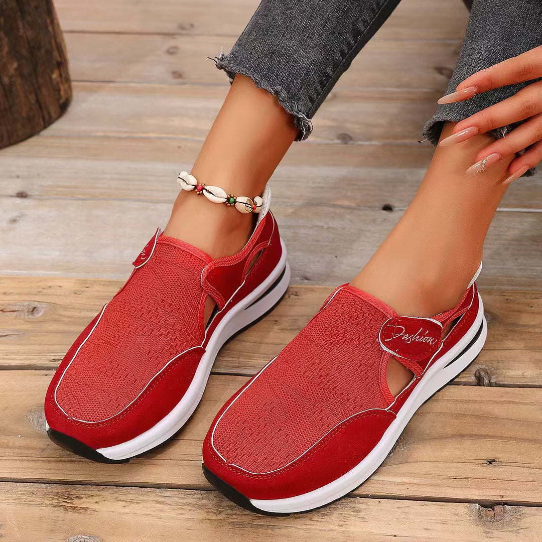 Damen Bequeme Slip-On Sneakers mit elastischem Riemen und innovativem Design R&B