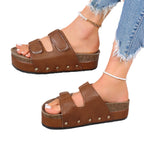 Damen Komfortable Sandalen mit Plattform R&B