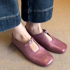 Damen elegante Mary Jane Schuhe mit modischem Riemen und weichem Leder R&B