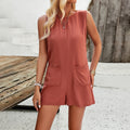 Damen Strick-Jumpsuit mit detailliertem Schnitt und praktischen Taschen R&B