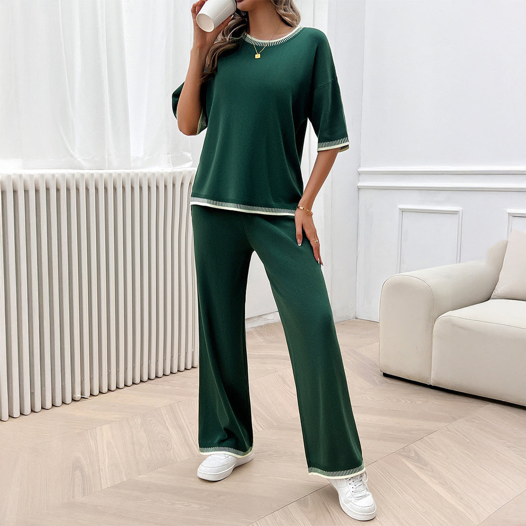 Damen Lässiges Set aus weitem Oberteil und weiten Hosen R&B