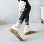 Damen trendige Sneakers mit verstärktem Knöchel und elastischem Riemensystem R&B