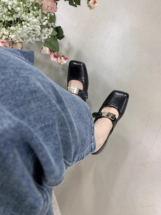 Damen Ballerinas mit modischem Riemchenverschluss und bequemem Fußbett R&B