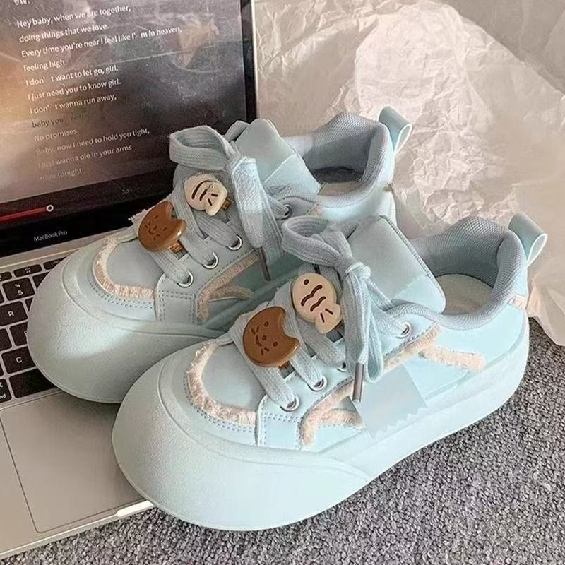 Damen Verspielte Chunky Sneakers mit lustigen Tierapplikationen und bequemer Sohle R&B