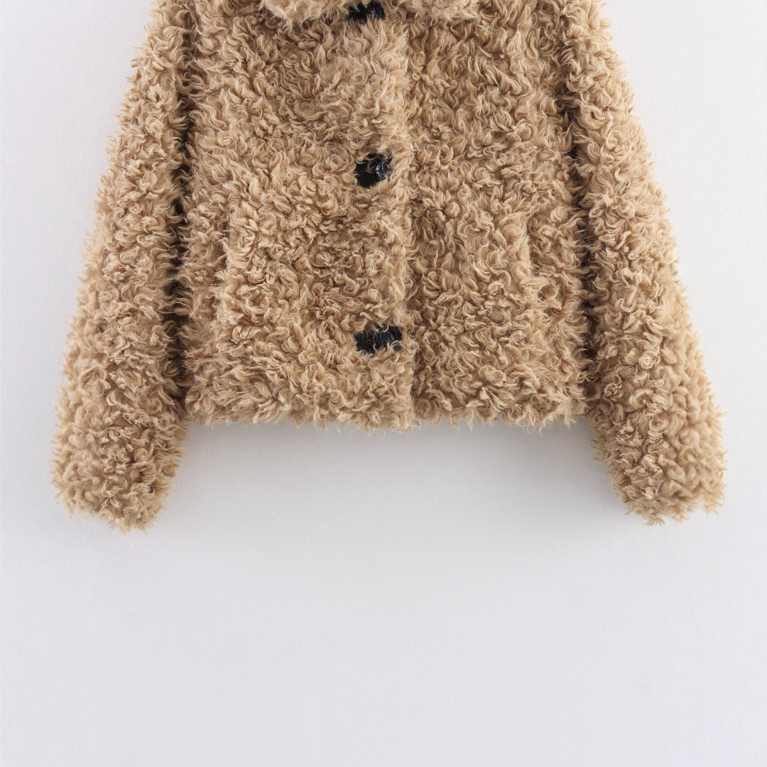 Damen kuschelige Teddyjacke R&B